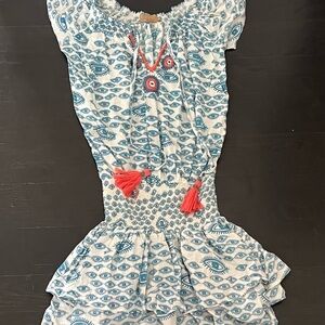 Stylish Off-Shoulder Dress with Eye Pattern